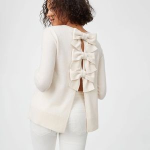 Club Monaco Sidone Crewneck Bow-Back Cashmere Sweater